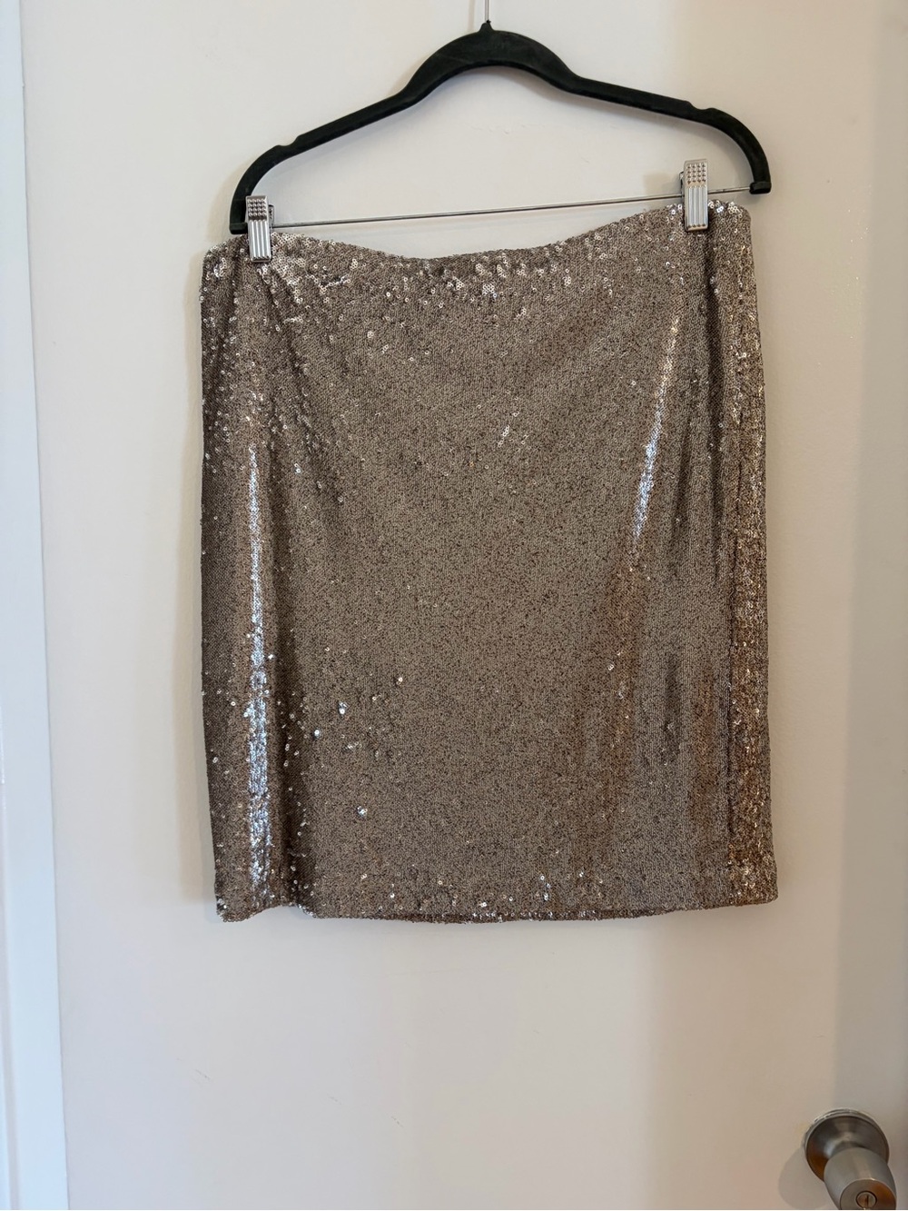 White House Black Market Sequin Mini Skirt - Champagne